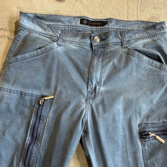 Akademiks Stretch Slim Fit Cargo Joggers Mens Pants Size 34x32 Blue Y2K HipHop - Picture 4 of 13